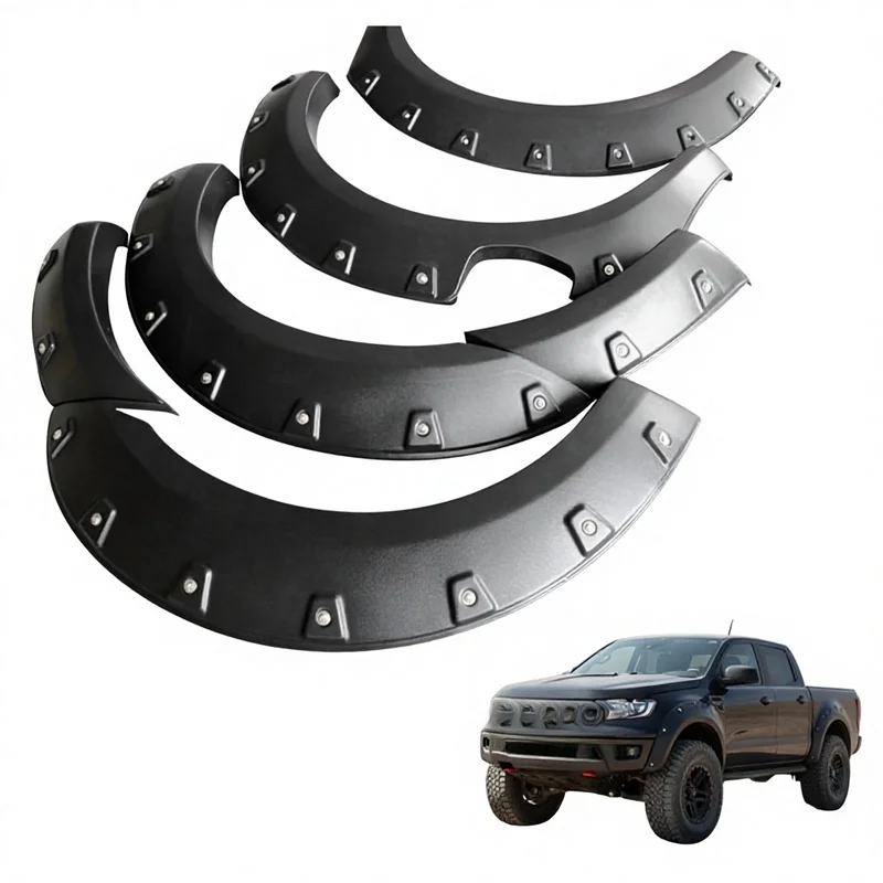 High Quality Wearproof Anti-Collision ABS Wheel Arch Fender Flares Precise Installation Auto External Modification Components