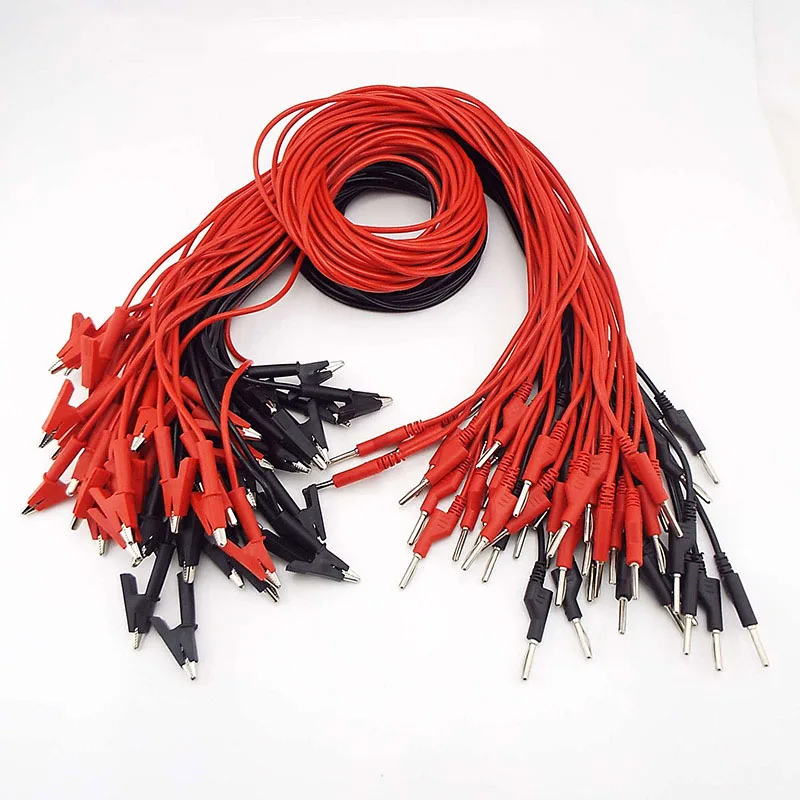 Doppelend-Krokodilklemmenkabel, 4 mm Bananenstecker, Messleitung, Drahtleitung, elektrische Spannung, Krokodil für Multimeter, DIY-Tests q1 C1