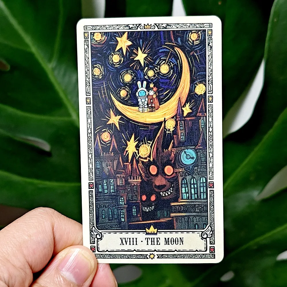 Tarot Miłość i odwaga 10,3 * 6 cm (edycja kieszonkowa), 78 talia tarota Podróż fantasy małej księżniczki Karty tarota