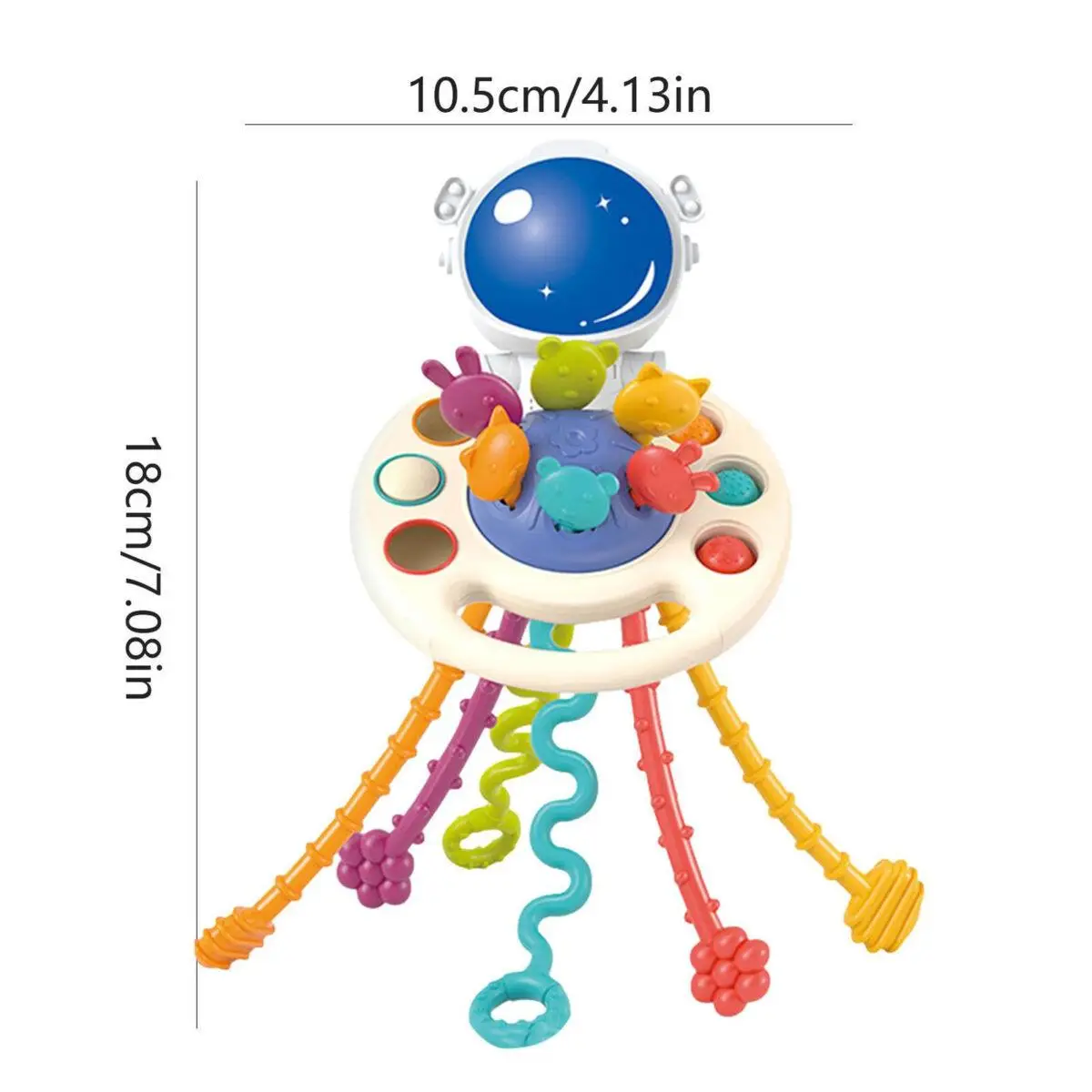Детская захватывающая игрушка, мультяшная утка, астронавт, несколько текстур, тянущая палочка, обучающие игрушки, детская сенсорная игрушка