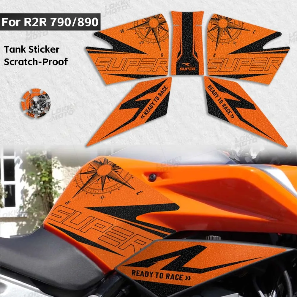 For DUKE 790 890 890R 890GP 2018-2025 Motorcycle Frosted Fuel Tank Pad Sticker Gas Oil Cap Protector Kit Decal Decor Accessories