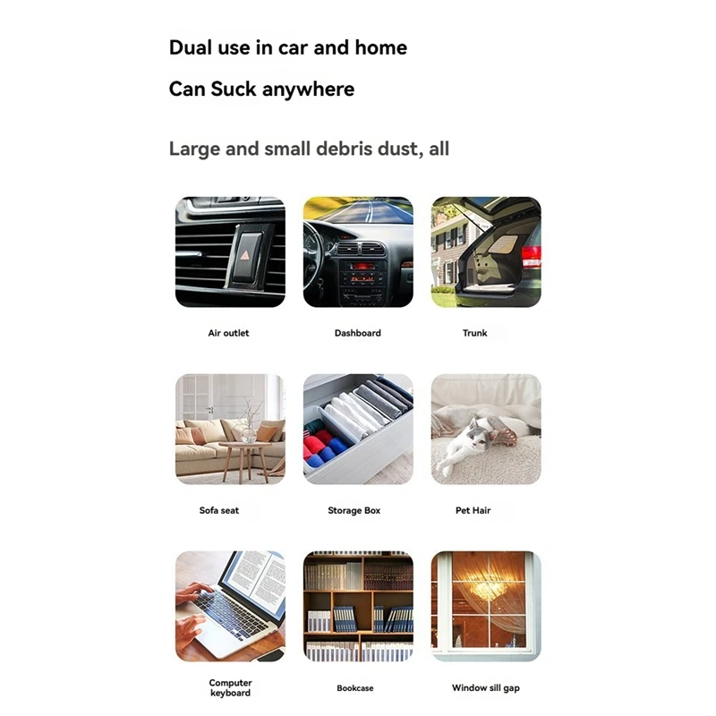 Smart Home Car Cleaning Machine USB Rechargeable For Car Home Pet Handheld Vacuum Cordless