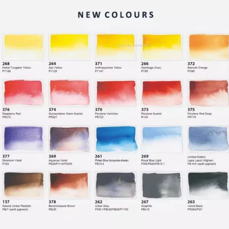 New Color Polish Layered Color Solid Watercolor Full Block/Half Block Paint Artist Grade Fine Art Painting Create Art Pigments