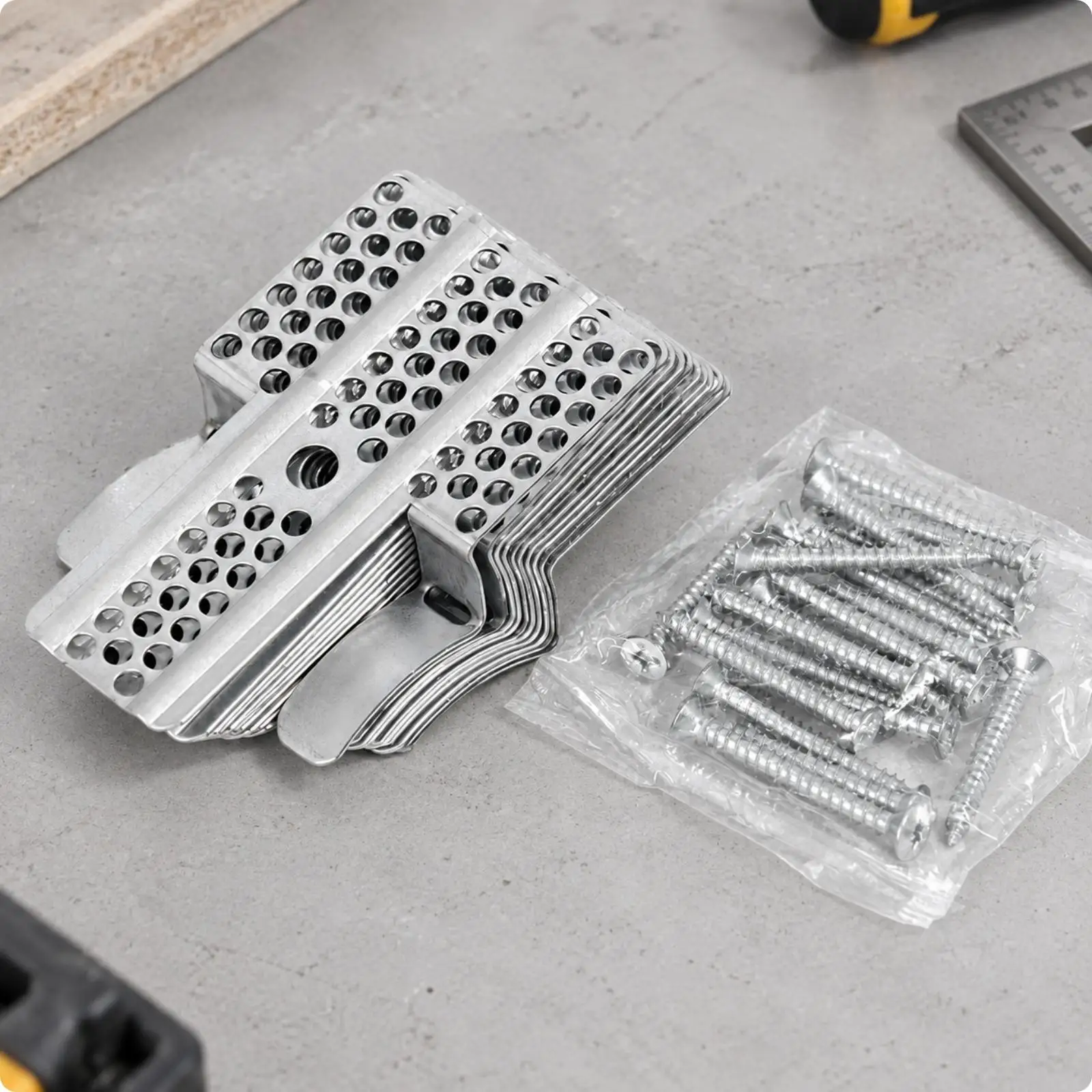 10 Pieces Drywall Repair Fastening Clip Easy Installation Drywall Repair Clip Set with Screws Hardware DIY Metal for Handymen
