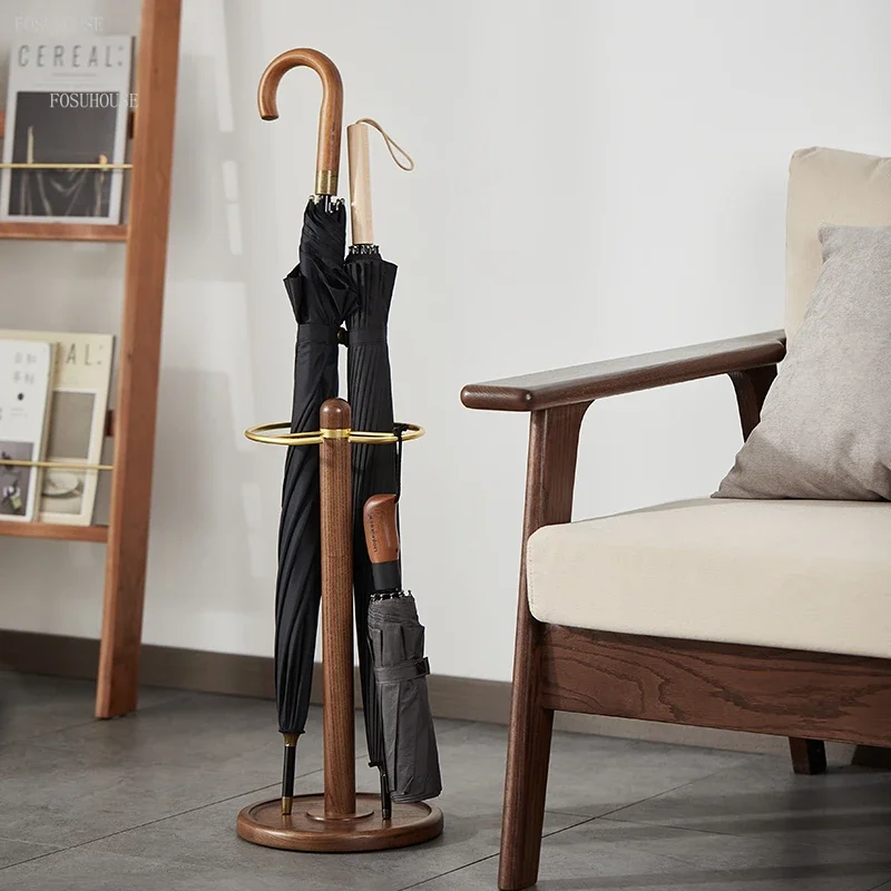 

Light Luxury Modern Umbrella Stands Home Door Wooden Umbrella Rack Designer Draining Umbrella Storage Racks Office
