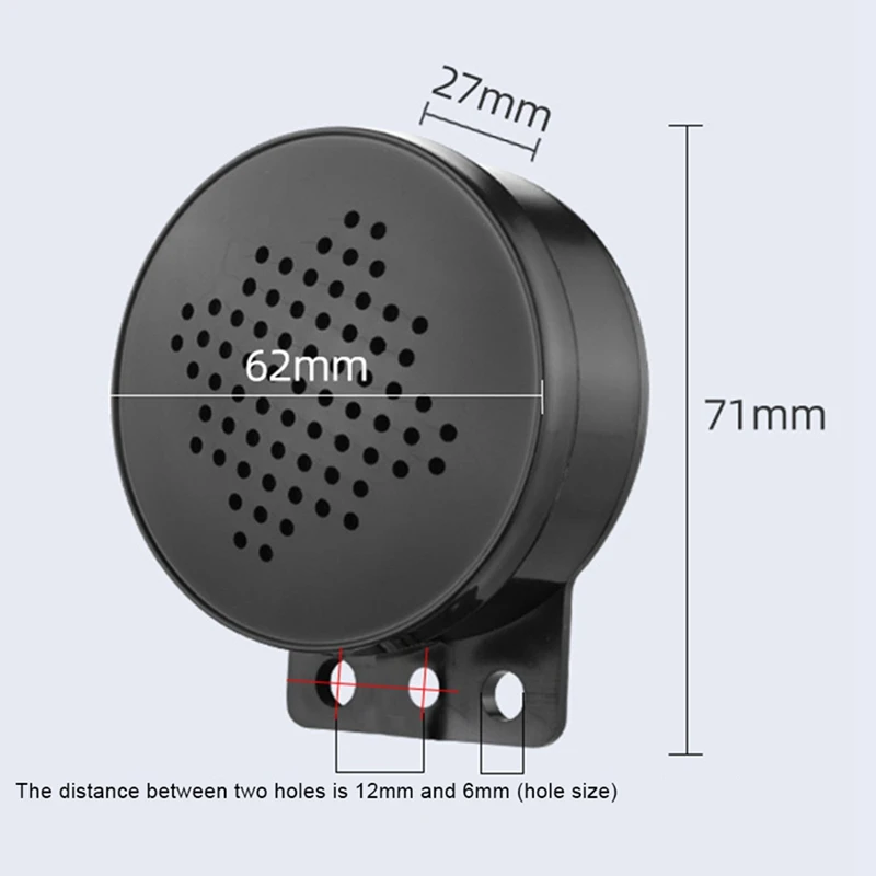 ลำโพงทริกเกอร์4แชนแนล12-24V สัญญาณเตือนเสียงเตือนแบบย้อนกลับเสียงกริ่งแตรรถบรรทุกบี๊บ