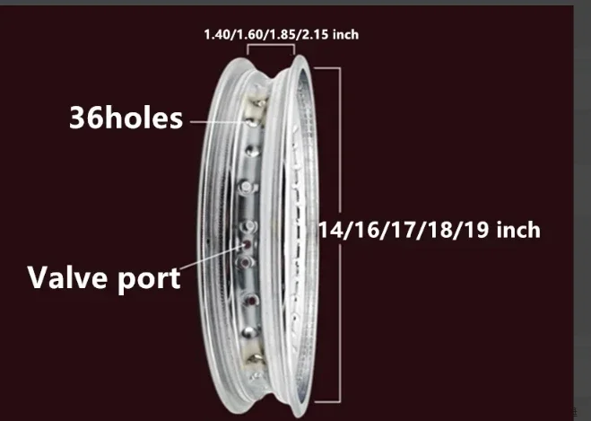 14/16/17/18/19inch Motorcycle Wheel Rim 36 Holes Vintage motorcycle CG125 jh70 wy125 steel rim