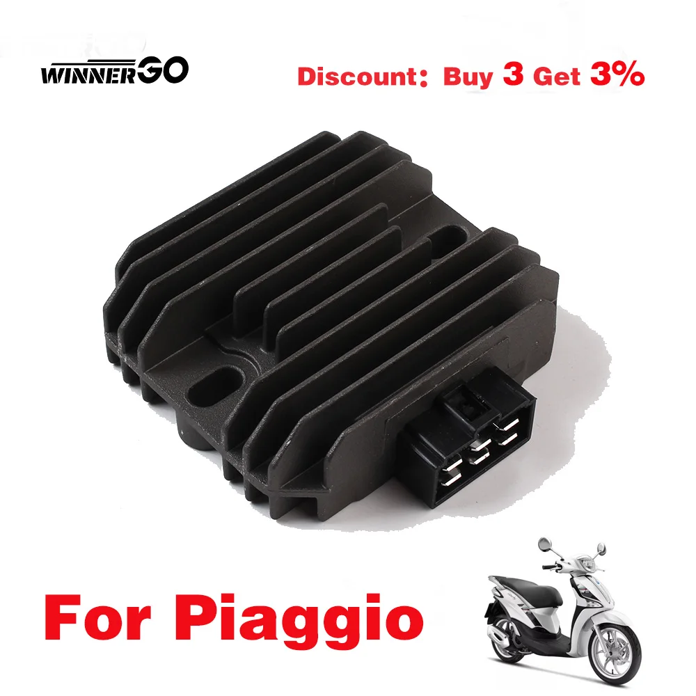 

WINNERGO Motorcycle Voltage Regulator Rectifier For Scooter Piaggio 125 Liberty 125 Rst Vespa 125 2004 486062-112901-11N