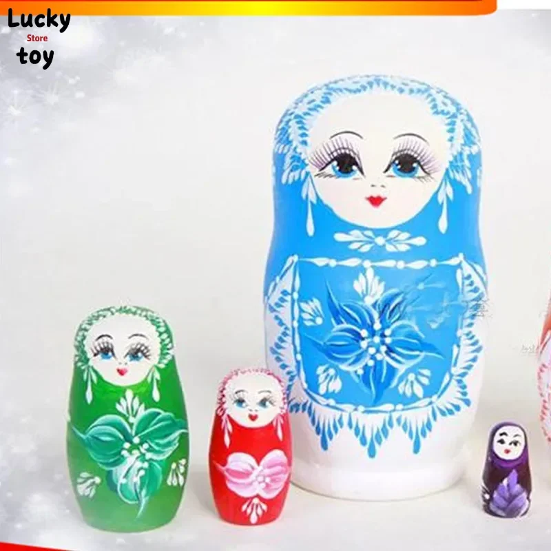 

5 Layer Russian Nesting Doll Toys Hobbies L50 Dry Basswood Hand-Painted Matryoshka Dolls DIY Education Toy