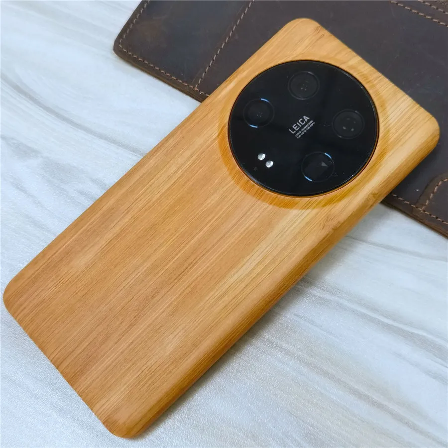 For Xiaomi 14 Ultra Walnut Enony Wood Bamboo Rosewood MAHOGANY Real Wooden Hard Back Case Cover for Xiaomi 13 Ultra