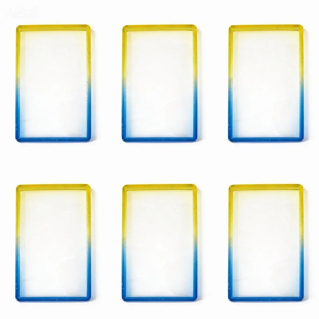 Meerdere kleuren gegradeerde kaarthouder voor standaard P/S/A slab-hoesjes, stapelbaar, gemaakt passend voor P-S-A met TPU achterplaat - afbeelding 1