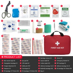 Kit de primeros auxilios multiusos, bolsa médica portátil de emergencia para acampar al aire libre, senderismo, equipo de rescate para el hogar, suministros