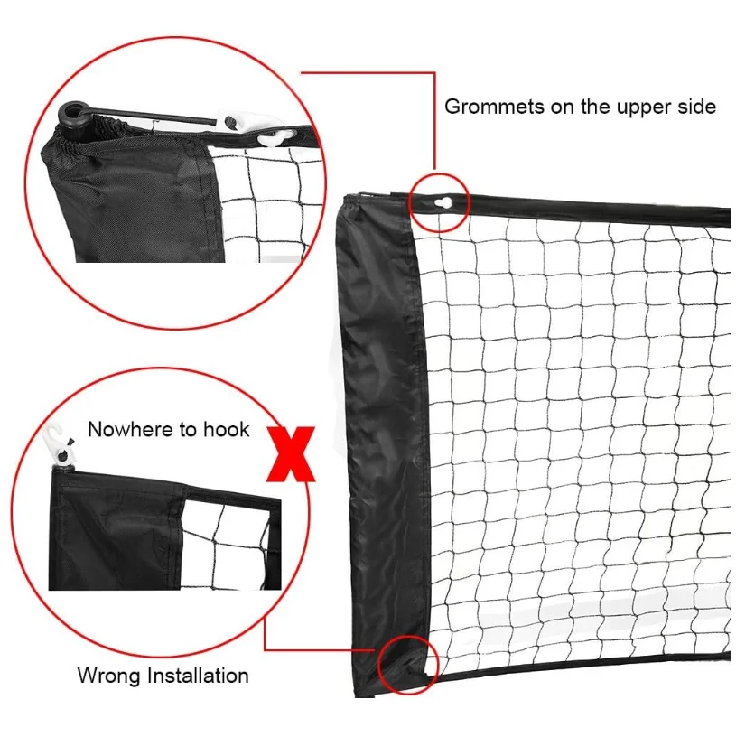 1 red de fútbol portátil ajustable de altura duradera para deportes al aire libre y red de Pickleball portátil con alta calidad 2025