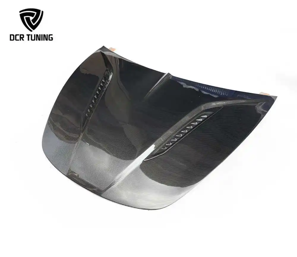 

МОДЕЛЬ 3/Y, двухсторонняя крышка капота двигателя из углеродного волокна, стиль для Tesla Model 3 Y, сменный комплект кузова