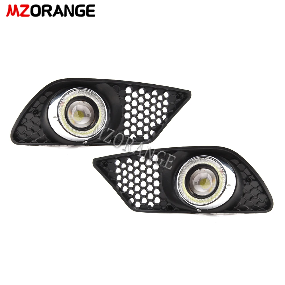 For Mercedes-Benz C-Class W204 2008-2010 CAR LED DRL Daytime Running Lights Front Bumper Fog Light Angel Eye Cover A2048850353