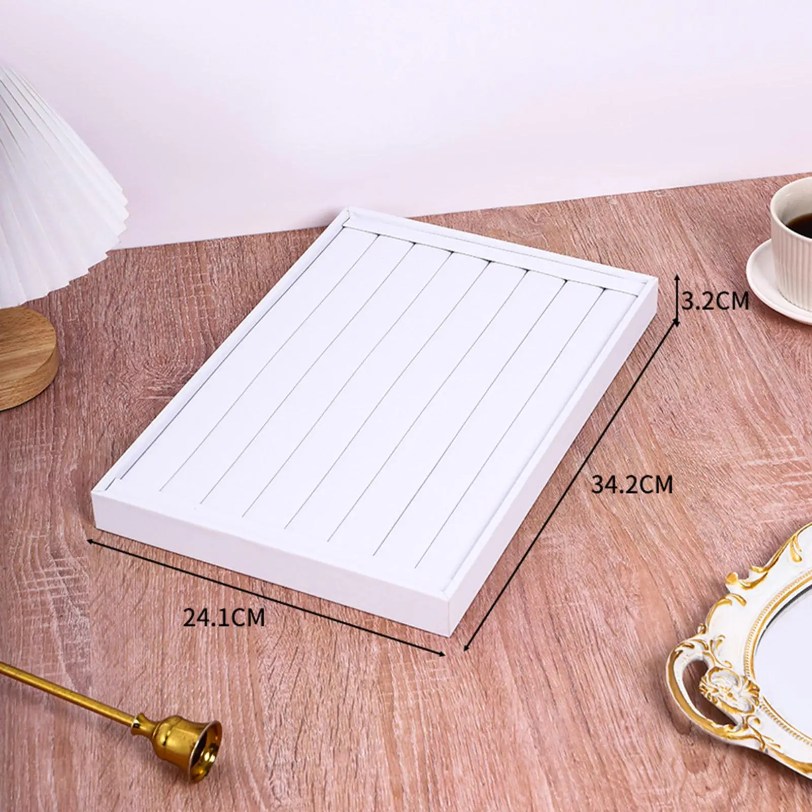 صينية المجوهرات، صينية عرض منظم المجوهرات لعرض كونترتوب غرفة النوم المنزلية، 7 فتحات، صينية حلقات