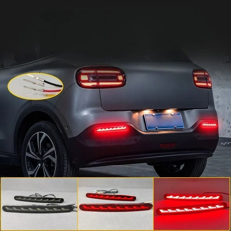 For Chery Q 2026 Car LED Rear Bumper Light Reflector Modification Driving Brake Warning Light Navigation Light Car Accessories detail image 2