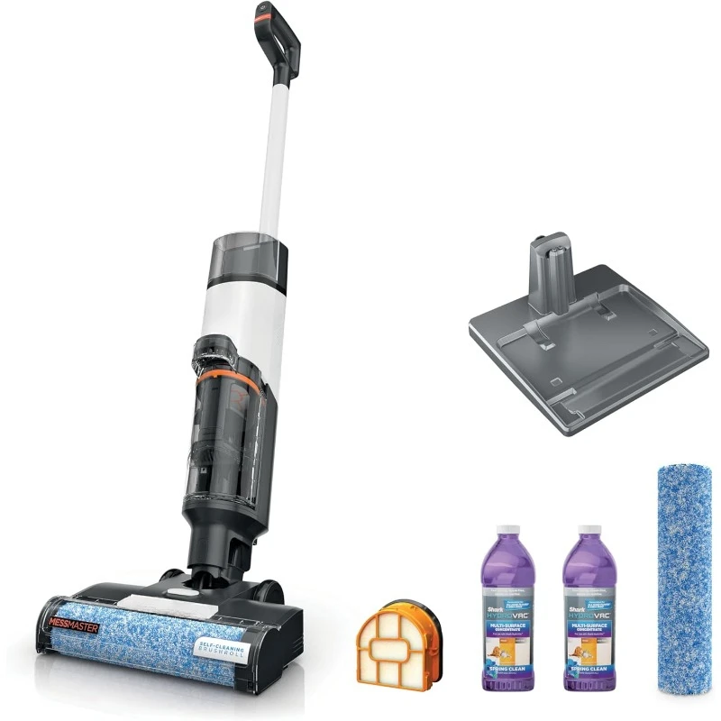 Wet Dry Vacuum Mop All-in-One Cordless Hardfloor Cleaner 3-in-1 Self-Cleaning System Strong Suction 2 Brushrolls & 2 Solutions