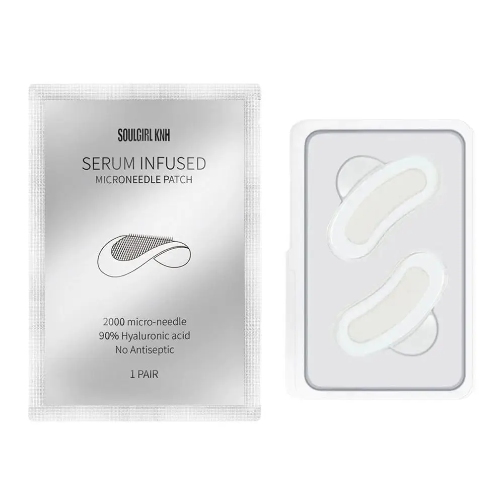 Anti Aging Microneedle Eye Mask  Hyaluronic Acid Acetyl Hexapeptide Glutathione for Dark Circles Eye Bags Wrinkles 3D Nano