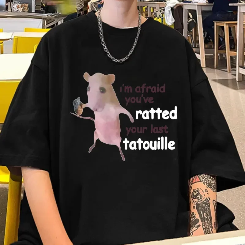 I'm A Fraid You've Ratted Your Last Tatouille T Shirt Funny Graphic T Shirts Men Women's Fashion High-end Cotton T-shirt Tops