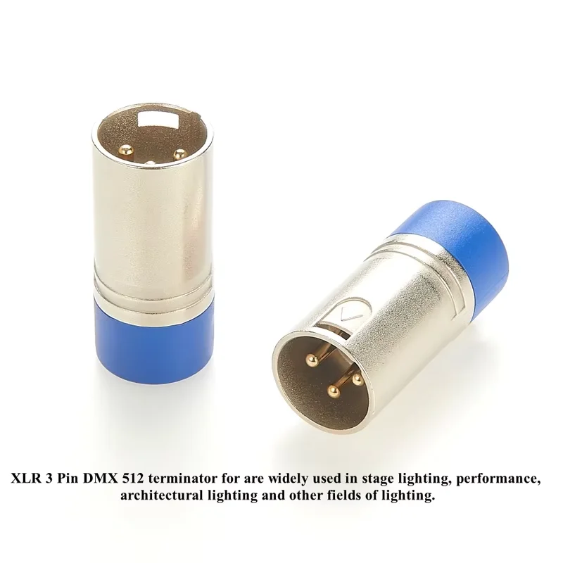 DMX 512 3Pin/5Pin XLR Terminator Resistor 120 Ohm DMX512 End of Line Termination Plug Signal Stabilizer for Stage Lighting