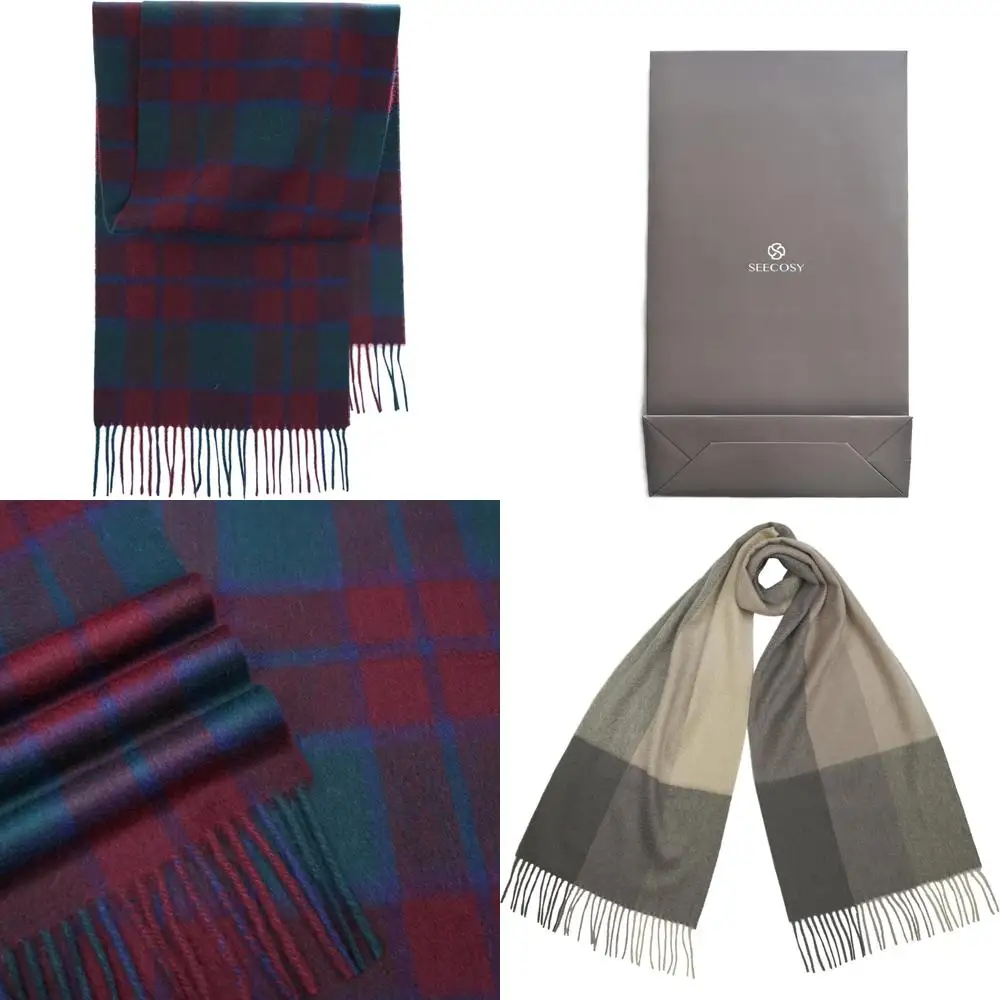 

Кашемировый клетчатый шарф в клетку в клетку — 100% мягкий теплый шарф для женщин и мужчин, идеальный вариант подарка