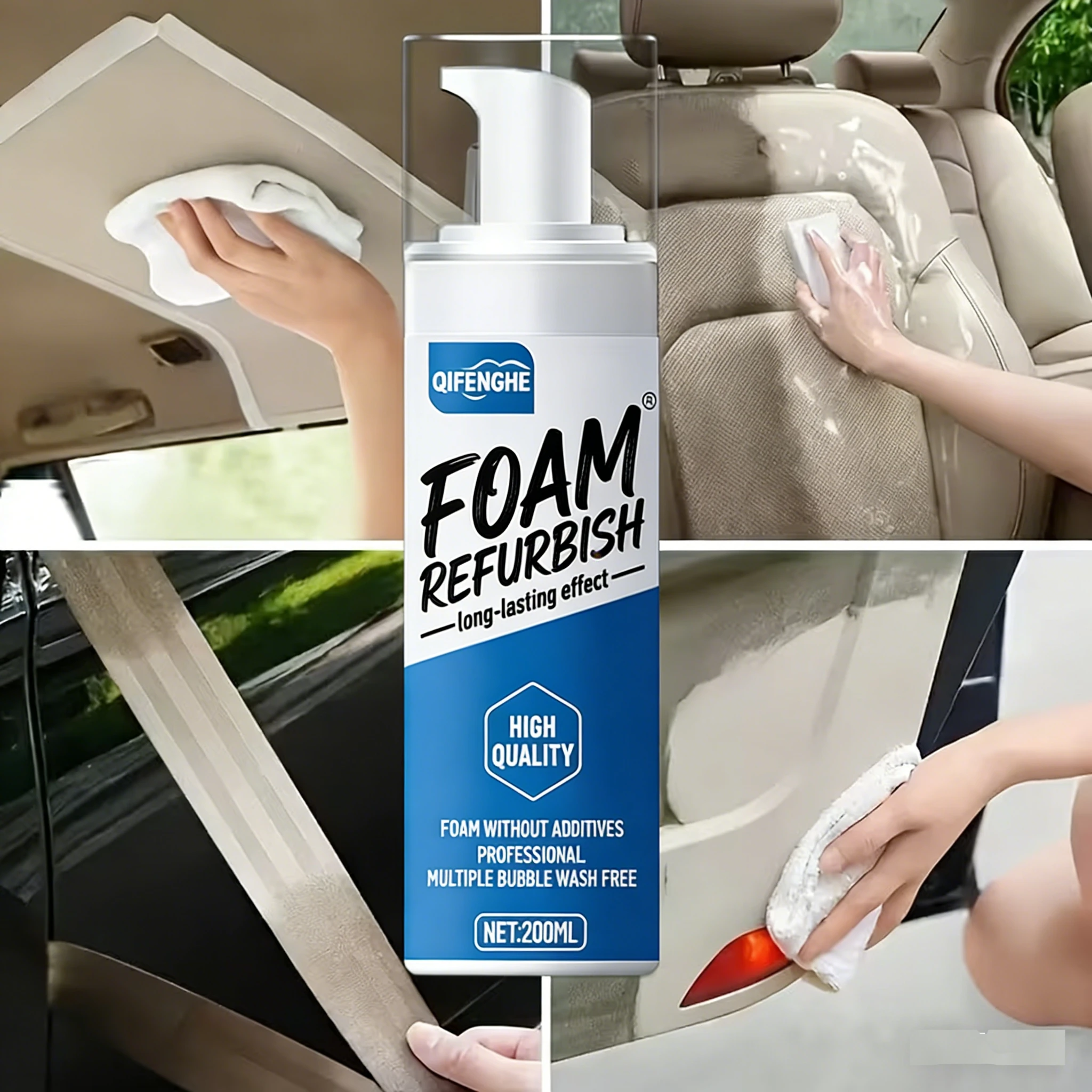 Auto-Innenraum-Schaumreiniger, Mehrzweck-Schaumreinigungsspray für Autopflege