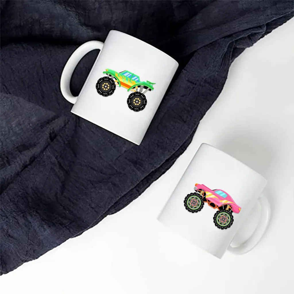 8Sheets Original Cartoon Monster Trucks Waterproof Graffiti Stickers for Helmet Bicycle Hand Account Pencil Case Decals image 5