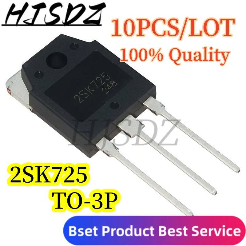 Envío inmediato 【10PCS/LOT】2SK725 K725 Transistor de efecto de campo de canal N TO-3P garantía de calidad