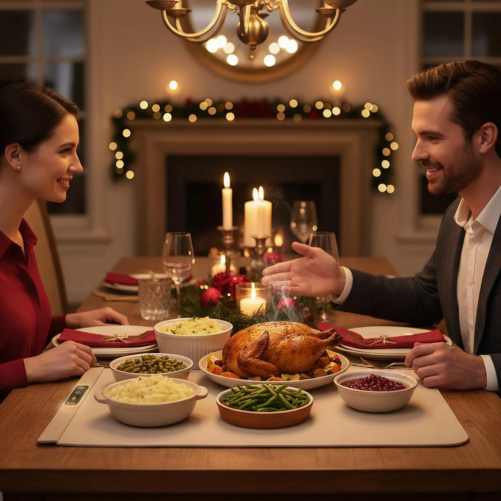 

Food Warmer Mat Portable Silicone Heating Pad Silicone Warming Tray For Buffets Party Gatherings Kitchen Countertop Holiday