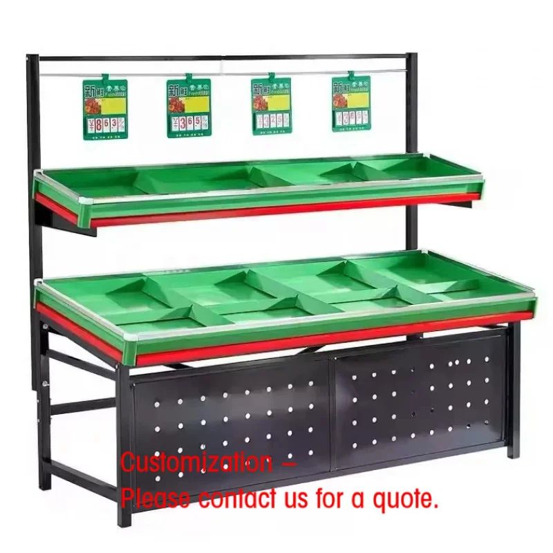 custom.Supermarket Fruit and Vegetable Display Rack