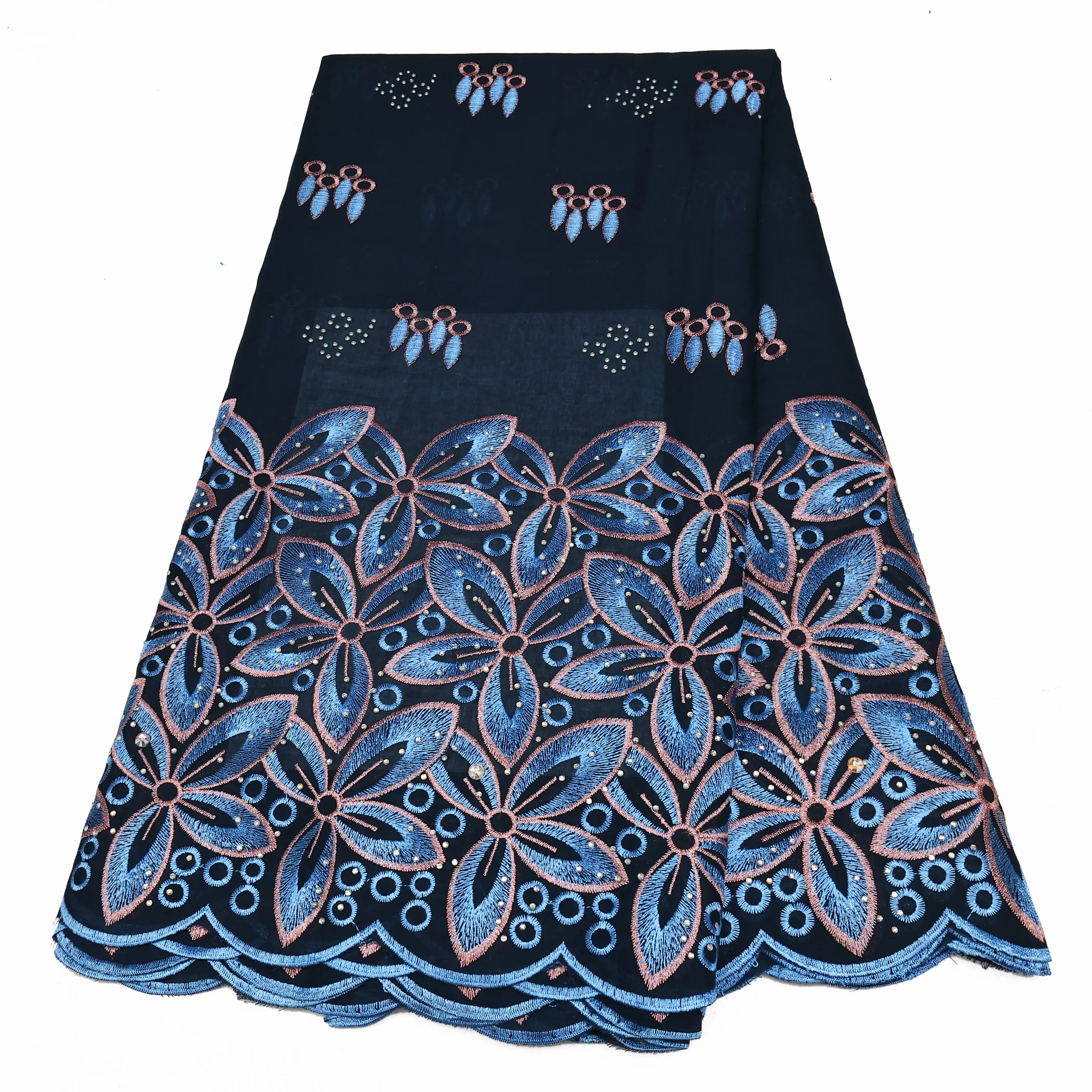 Fashion Cotton Swiss Voile Lace Material Newest Nigerian Printed Embroidery Sew For Wedding Dress Women Dry Lace Cotton Fabric