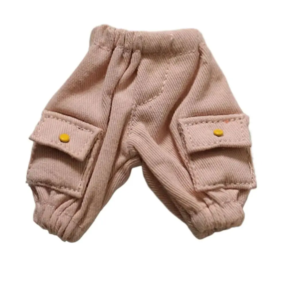 Mode vêtements décontractés coton poupée pantalon poche pantalon en peluche poupée pantalon remplacement 10 cm poupée jean vêtements enfants jouets
