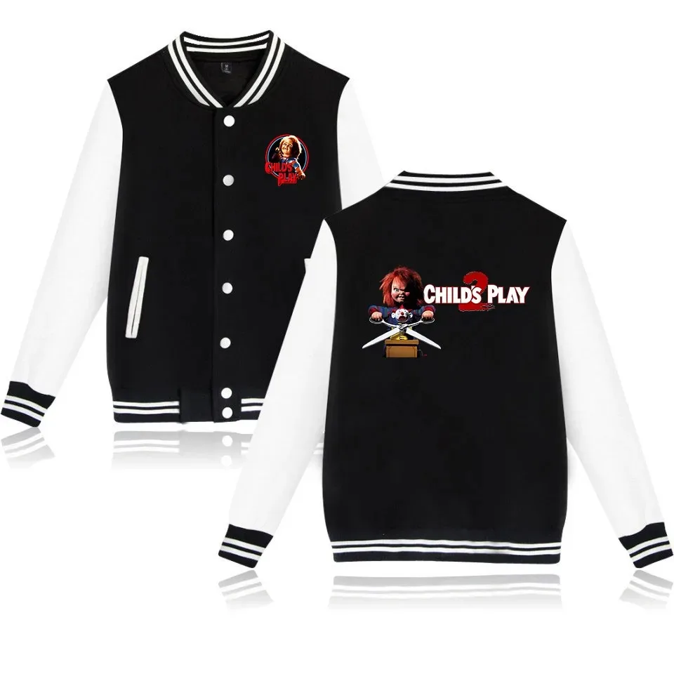 2024 Child's Play Chucky Varsity Baseball Bomber Jacket Men Women Hip Hop Harajuku Jackets Streetwear Boys Girls Loose Coats