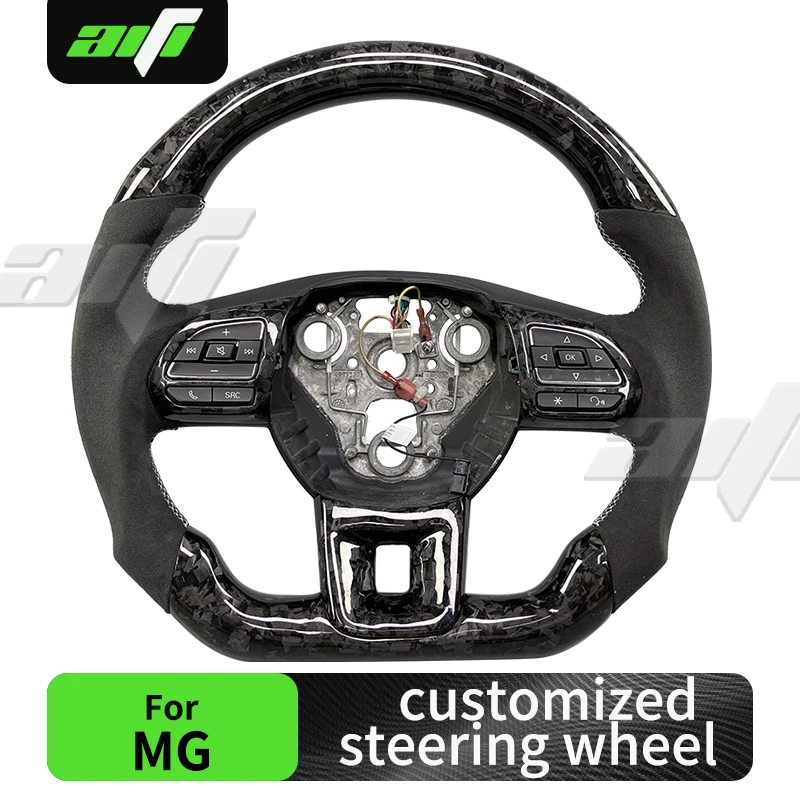 High Quality Customized Leather Carbon Fiber Sports Steering Wheel for MG5/MG6/MG3 with LED Display