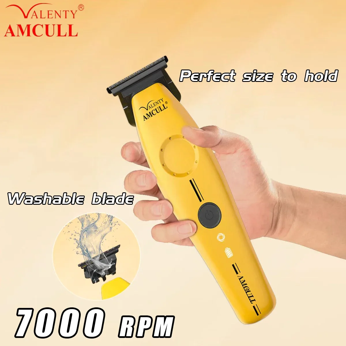 Professionelle Friseurschneidemaschinen mit DLC-Klinge, T-Klinge, 7000 U/min, schnurloser Haarschneider mit Zero Gapped-Maschine, Endbearbeitungsmaschine