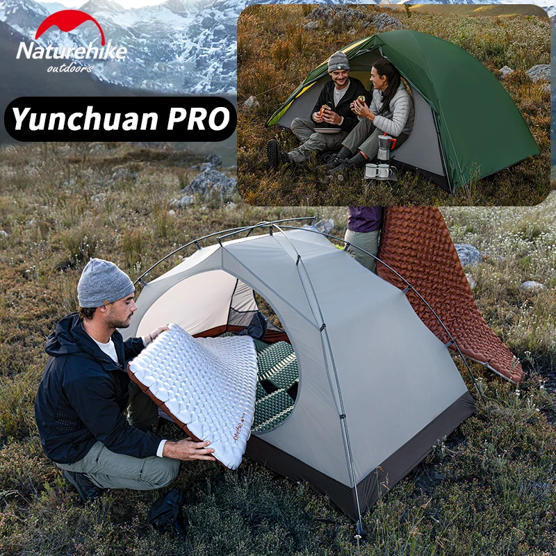 

Naturehike Yunchuan PRO Hiking Tent Four Seasons 20D Nylon Waterproof Windproof 2 Person Large Space Lightweight Camping Tent