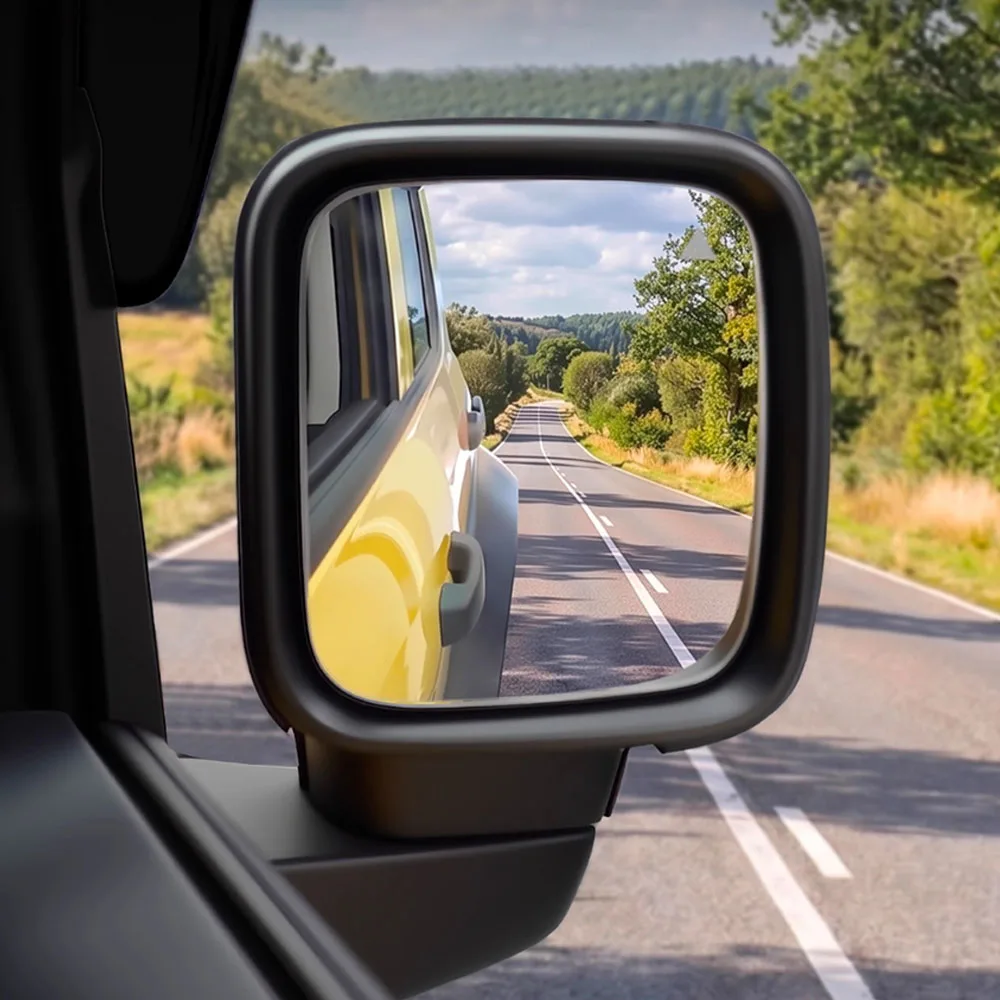 Wide View Rearview Mirror Glass With Triangle Warning Light Curved Mirror Retain Heating For GWM Tank 300 2026 Model