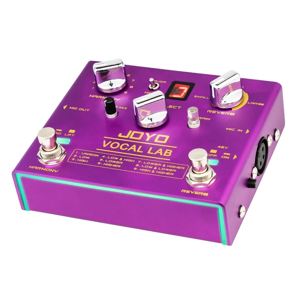 Reverb Guitar Effect Pedal 9 Vocal Harmony & 3 Vocal Reverb Effect Guitar Pedal