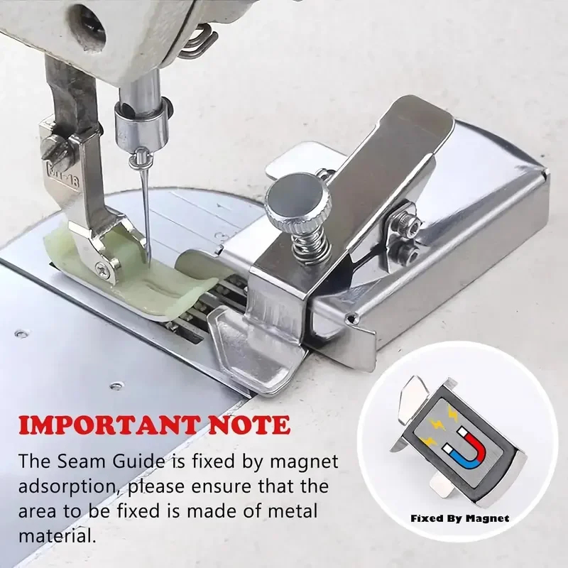 Universal Third Generation Magnet Fixed Gauge And Increased Strong Magnetic Edge Locator For Sewing Machines