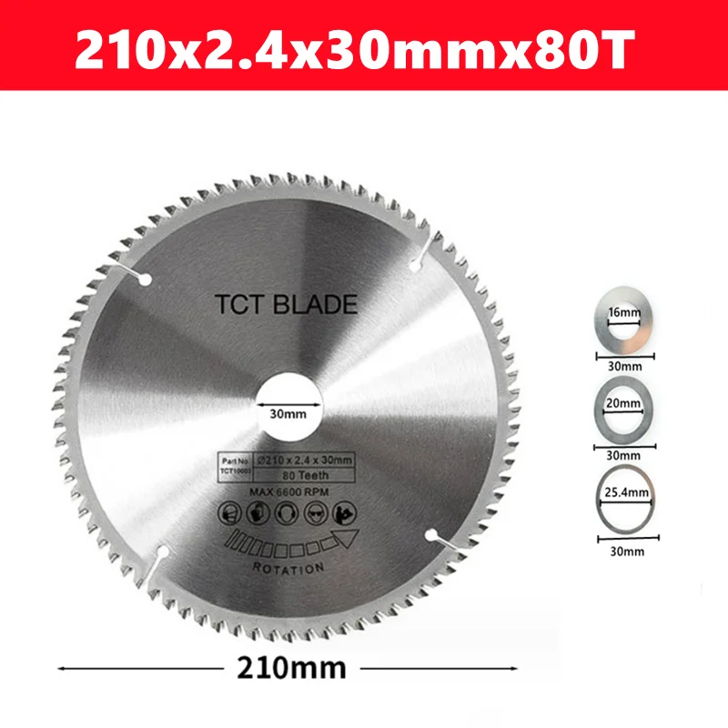 1pcs TCT houtbewerking zaagblad conventionele tandvorm 110/115/136/160/165/185/210/250/305mm houtbewerking zaagblad snijgereedschap