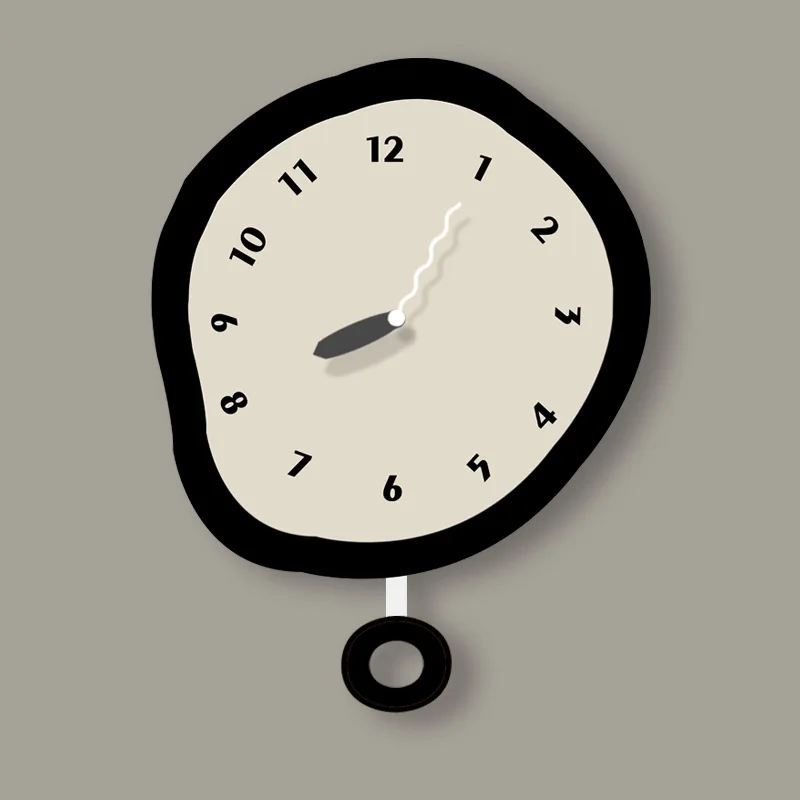 12''Irregular Wall Clock Restaurant Europe Clock Celebrity Clock Wall Clocks Living Room Bedroom Super Silent Clocks Living Room