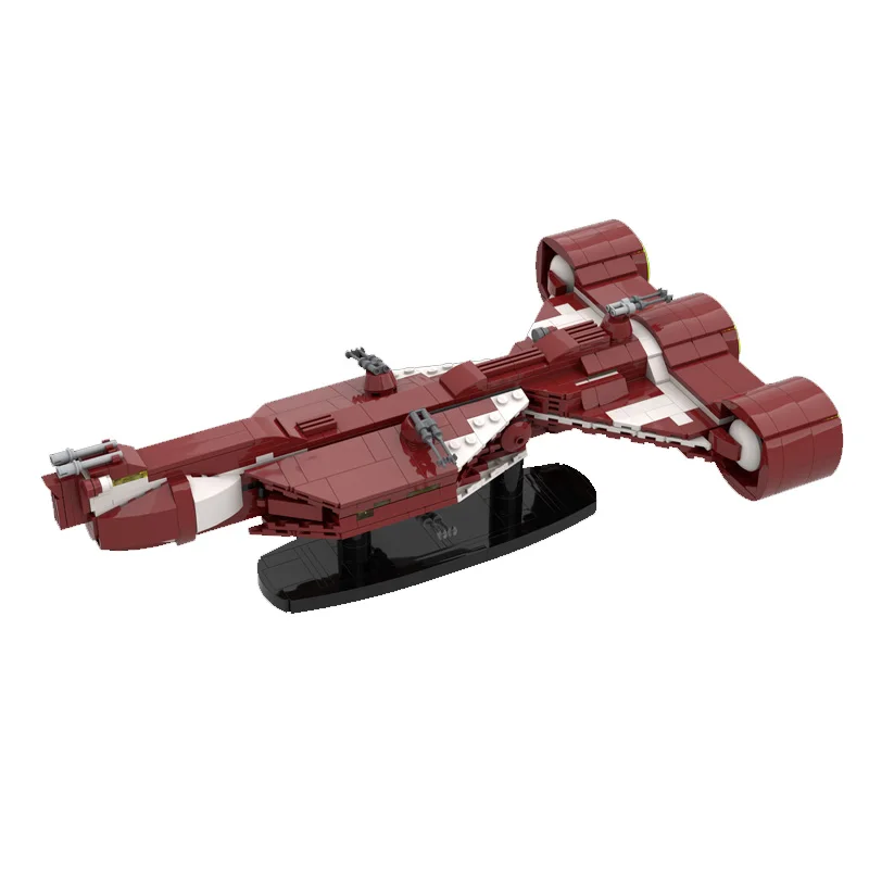 MOC بناء لعبة سلسلة حرب الفضاء نموذج تمثال سفينة الفضاء نموذج 666 قطعة مجموعة ألعاب التجميع الإبداعية مناسبة لجميع enthu