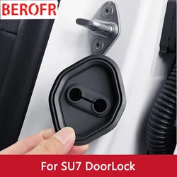 4pc Car Door Mute Damping Cushion Silicone Door Lock Buckle Car Door Anti-collision Protective Cover For Xiaomi SU7max SU7 2024