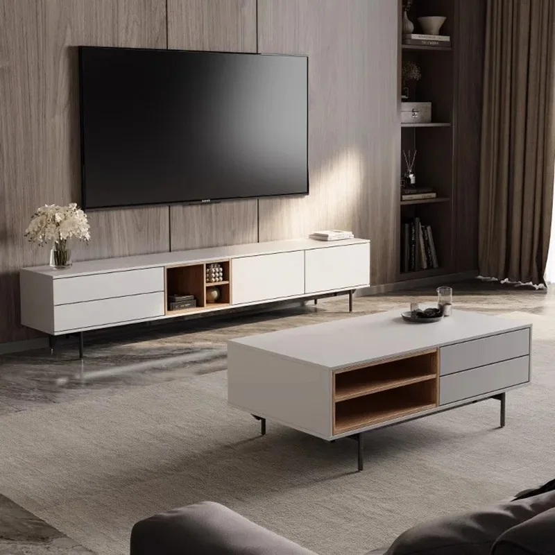 Rectangle Minimalist Tv Stands Cabinets Living Room Modern Center Luxury Wood Storage Tv Table Universal Archivadores Home Decor