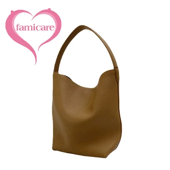 Heißer Verkauf Frauen Tasche Dame Faul Stil Weiche Leder Schulter Tasche Unterarm Pack Weibliche Casual Große Tote Eimer Handtasche Großhandel Neue