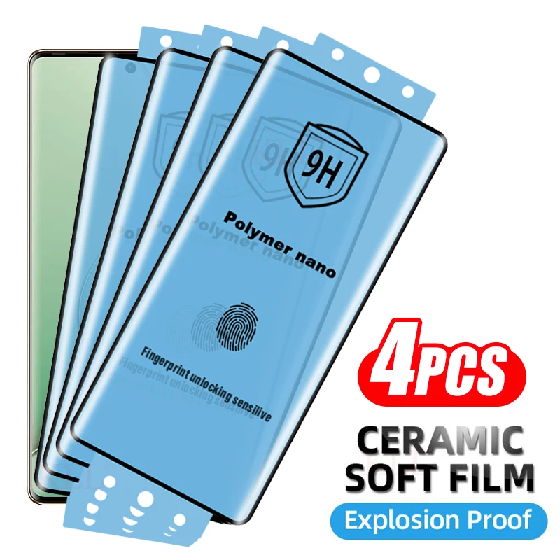 

2-4Pcs 3D Curved Clear Ceramic Film For Tecno Spark 20 Pro Plus Explosion-proof Screen Protector Not glass