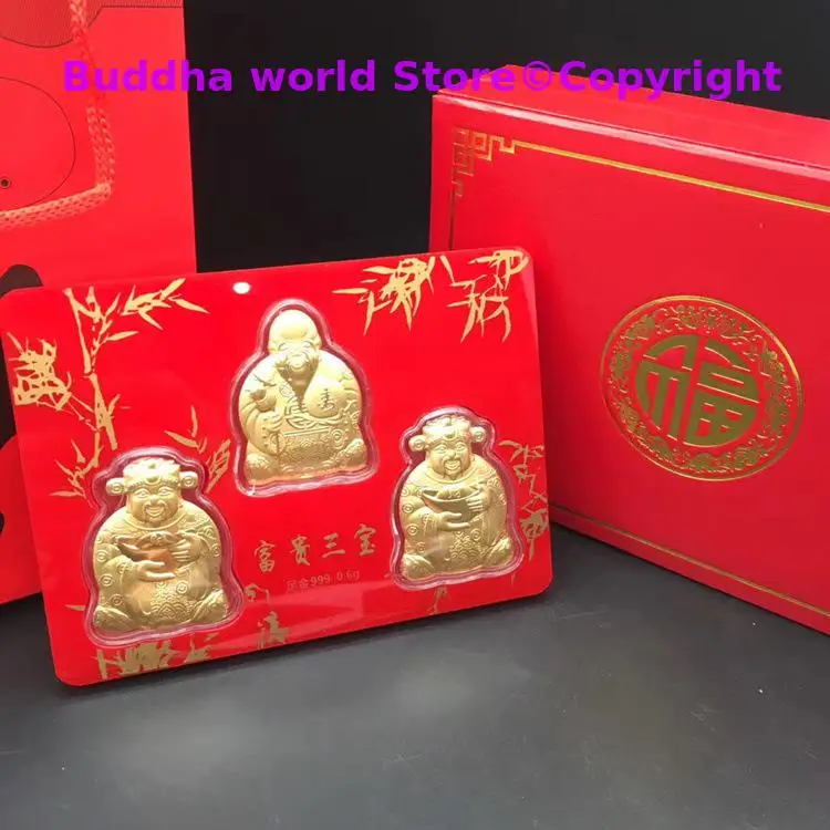 2025 Geomantic omen master multipurpose Amulet Bring good luck Recruit wealth FU LU SHOU 3 Gods of Wealth Gold medal talisman