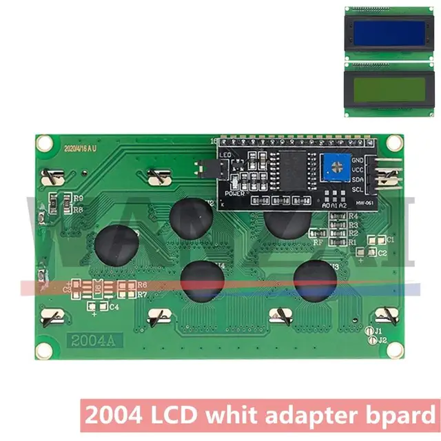 IIC/I2C/TWI 2004 szeregowy niebieski zielony podświetlany moduł LCD dla Arduino UNO R3 MEGA2560 20X4 LCD2004