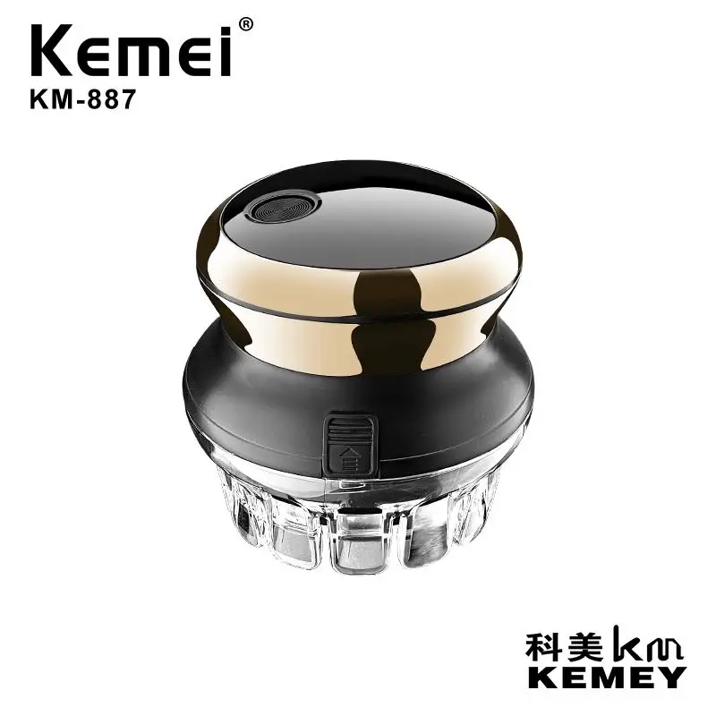 

Kemei KM-887 Automatic Men'S Hair Clipper 360 Degree Barber Cutter Head Electric Trimmer USB All Round Haircut Hair Clipper